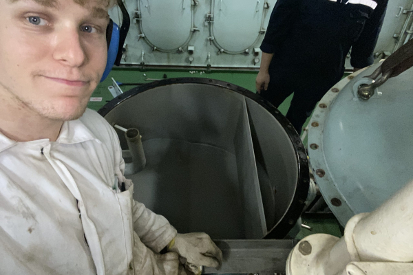 Alex, one of our engineering cadets has been in touch about his experience at sea.